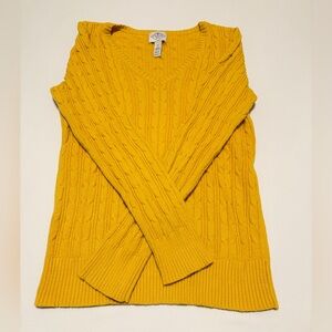 St. John's Bay Yellow Cable Knit Sweater